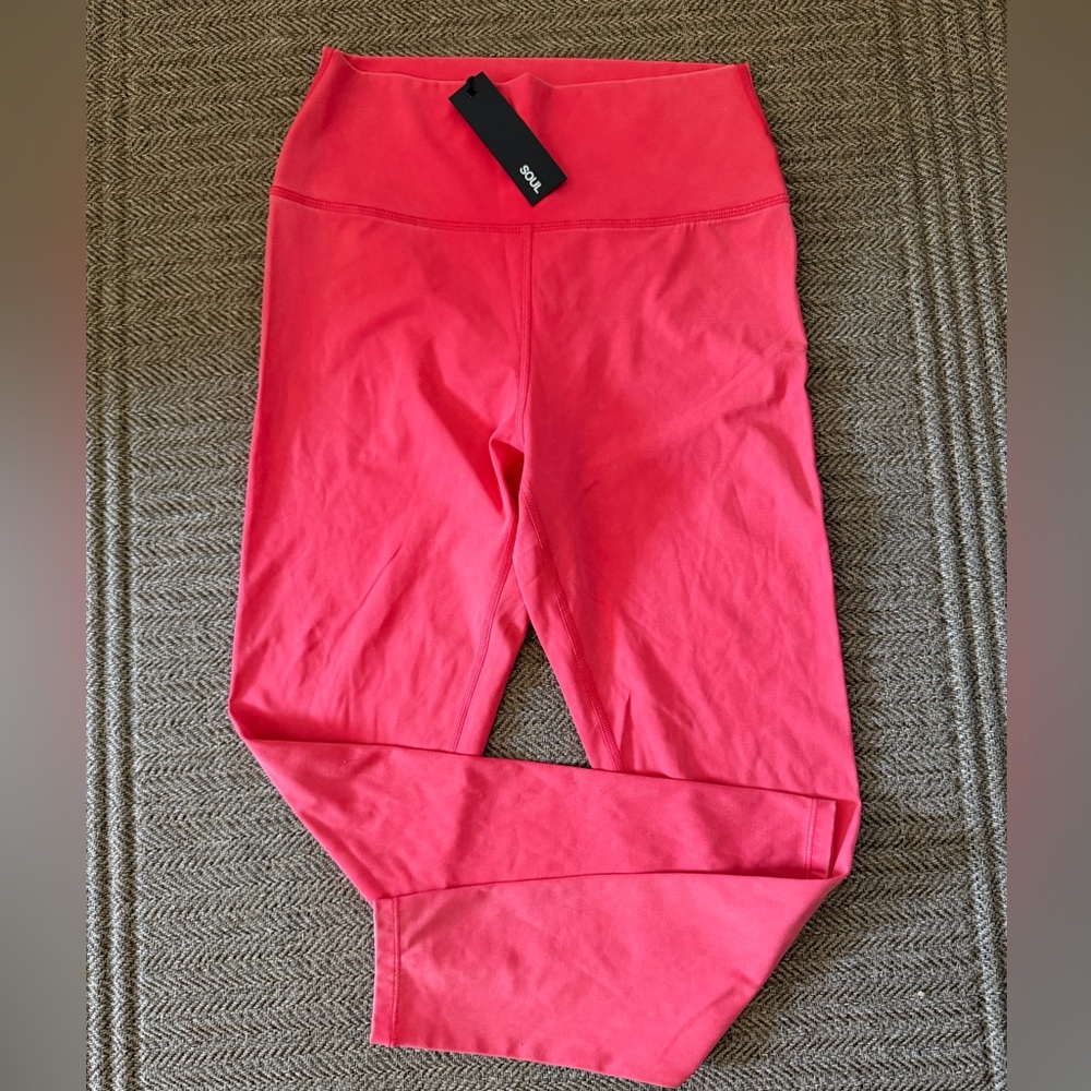 NWT SOULCYCLE milestone tights Red Mineral Wash Leggings - Womens Medium